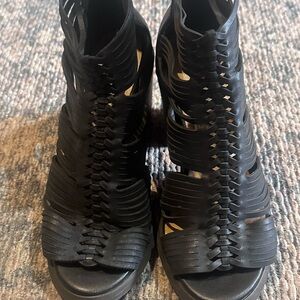 Lucky Brand Black Strappy Heels